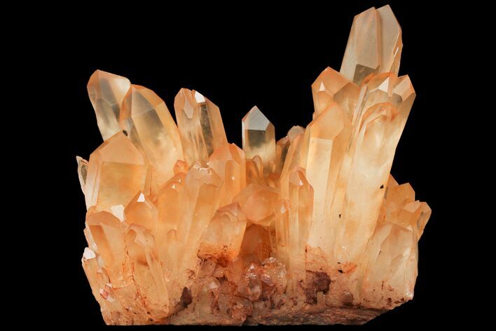 Tangerine Quartz Crystal Cluster - Madagascar #112810